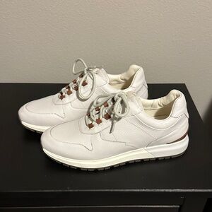 Italian White Leather Men's Sneakers